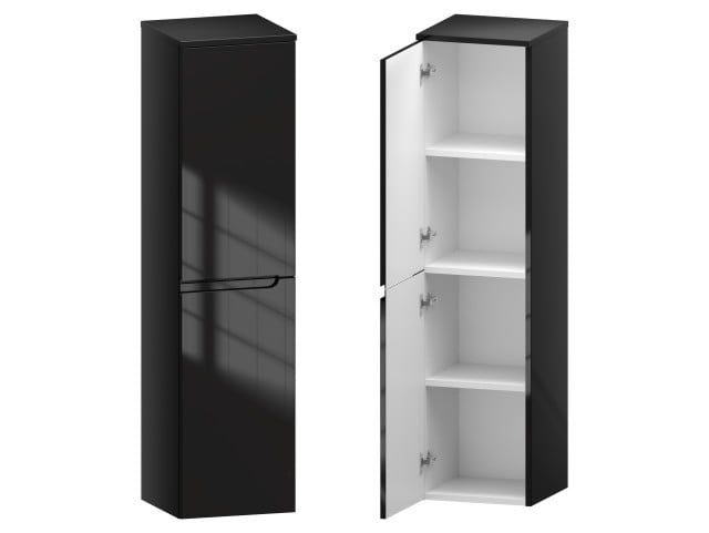 Słupek Łazienkowy ETH 35 cm 2D Lewy - Czarny Wysoki Połysk