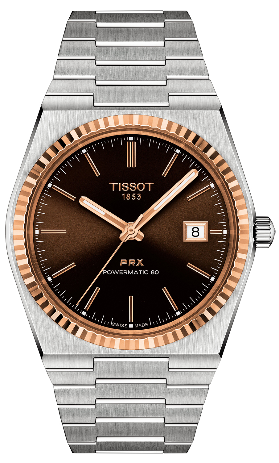 Zegarek Tissot T931.407.41.291.00 PRX POWERMATIC 80 18K GOLD BEZEL
