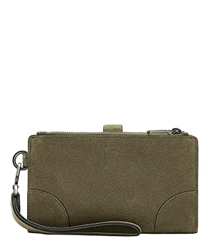 Liebeskind Berlin Damski portfel Audre Suede Ivy, Tea Leaf, Large (HxBxT 10.5cm x18.5cm x3.0cm)