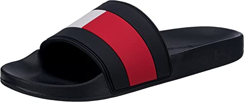 Tommy Hilfiger Męskie klapki japonki, Essential Flag Basen, niebieskie, 6,5 UK, NIEBIESKI, 40 EU