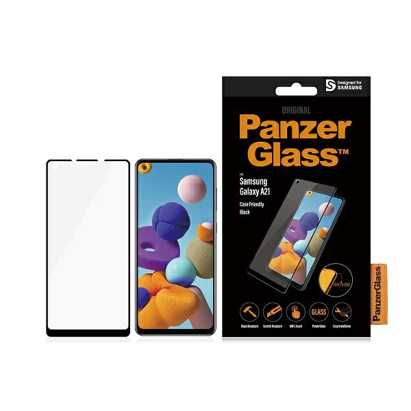 PanzerGlass Samsung Galaxy A21 Glass Black Case Friendly