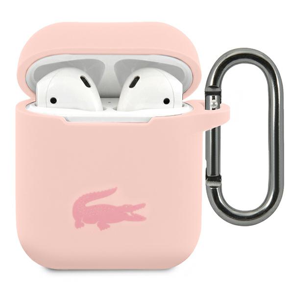 Etui Lacoste do AirPods cover różowy/pink Silicone