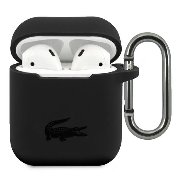 Etui Lacoste do AirPods cover czarny/ black Silicone