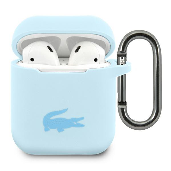 Etui Lacoste do AirPods cover niebieski/ blue Silicone