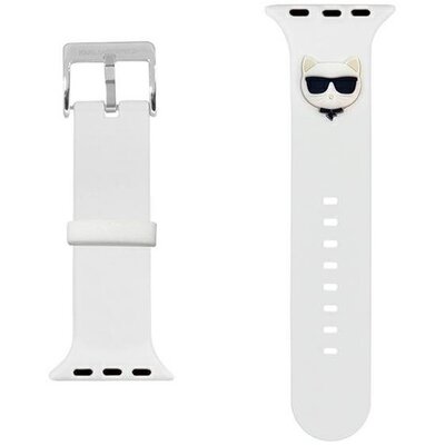 Apple KARL LAGERFELD Karl Lagerfeld Silicone Choupette Head Pasek do Watch 38/40/41 mm (biały) KLAWMSLCW