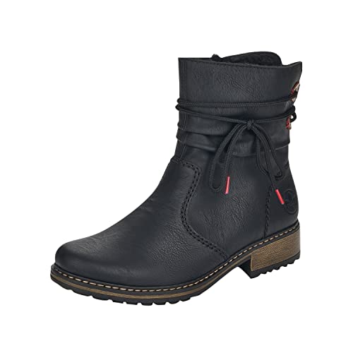 Rieker Damskie sztyblety Z68m1, Czarny czarny Mogano 01 01, 42 EU