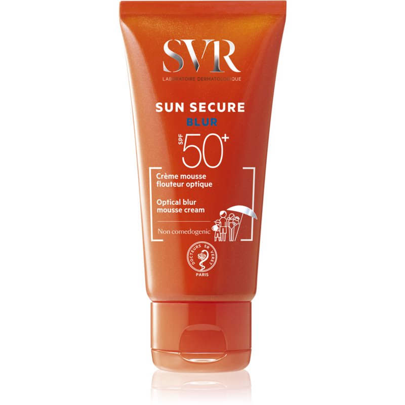 Filorga Laboratoires SVR SUN SECURE BLUR Krem optycznie ujednolicający koloryt skóry twarzy SPF 50+ - 50 ml (31580)