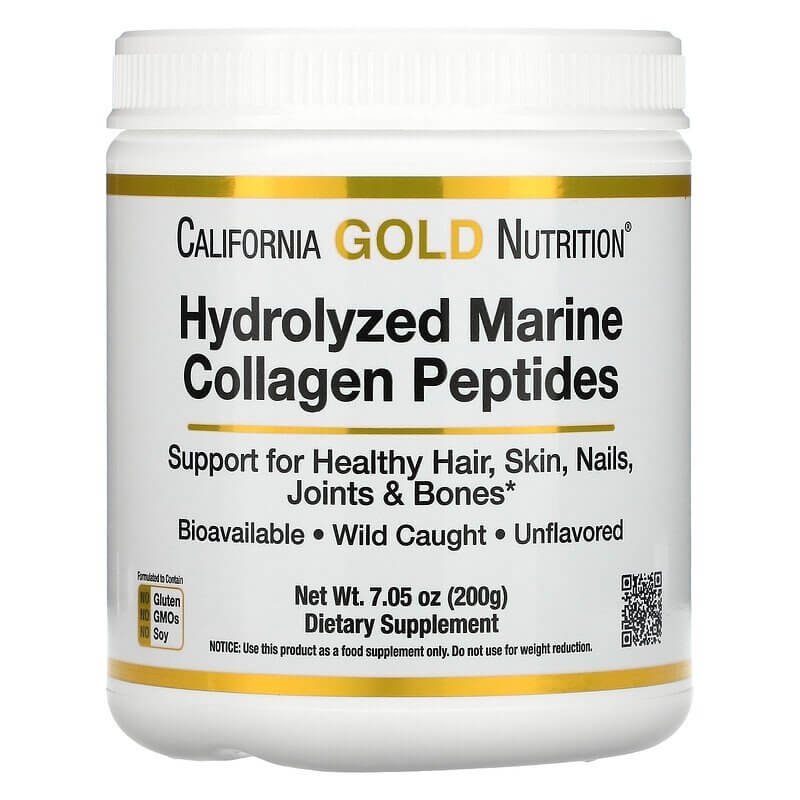 California Gold Nutrition Hydrolyzed Marine Collagen Peptides 200g