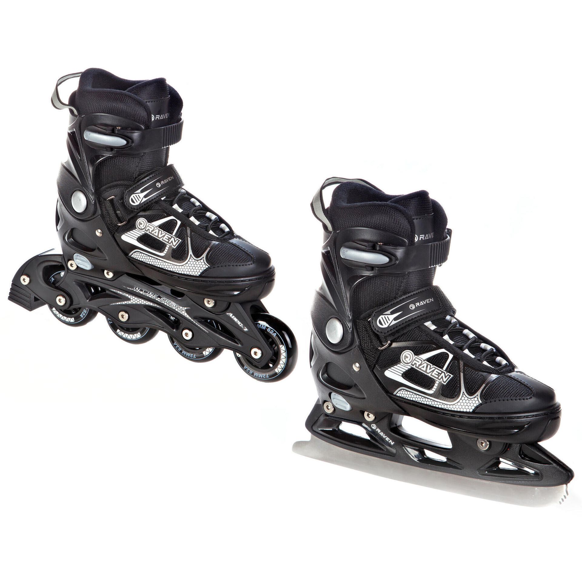 Rolki Łyżwy 2w1 Raven Spirit Black/White 40-43