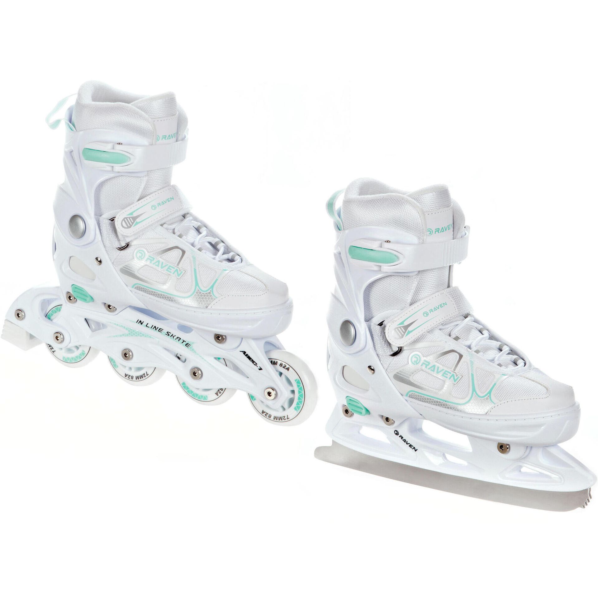 Rolki Łyżwy 2w1 Raven Spirit White/Mint 40-43
