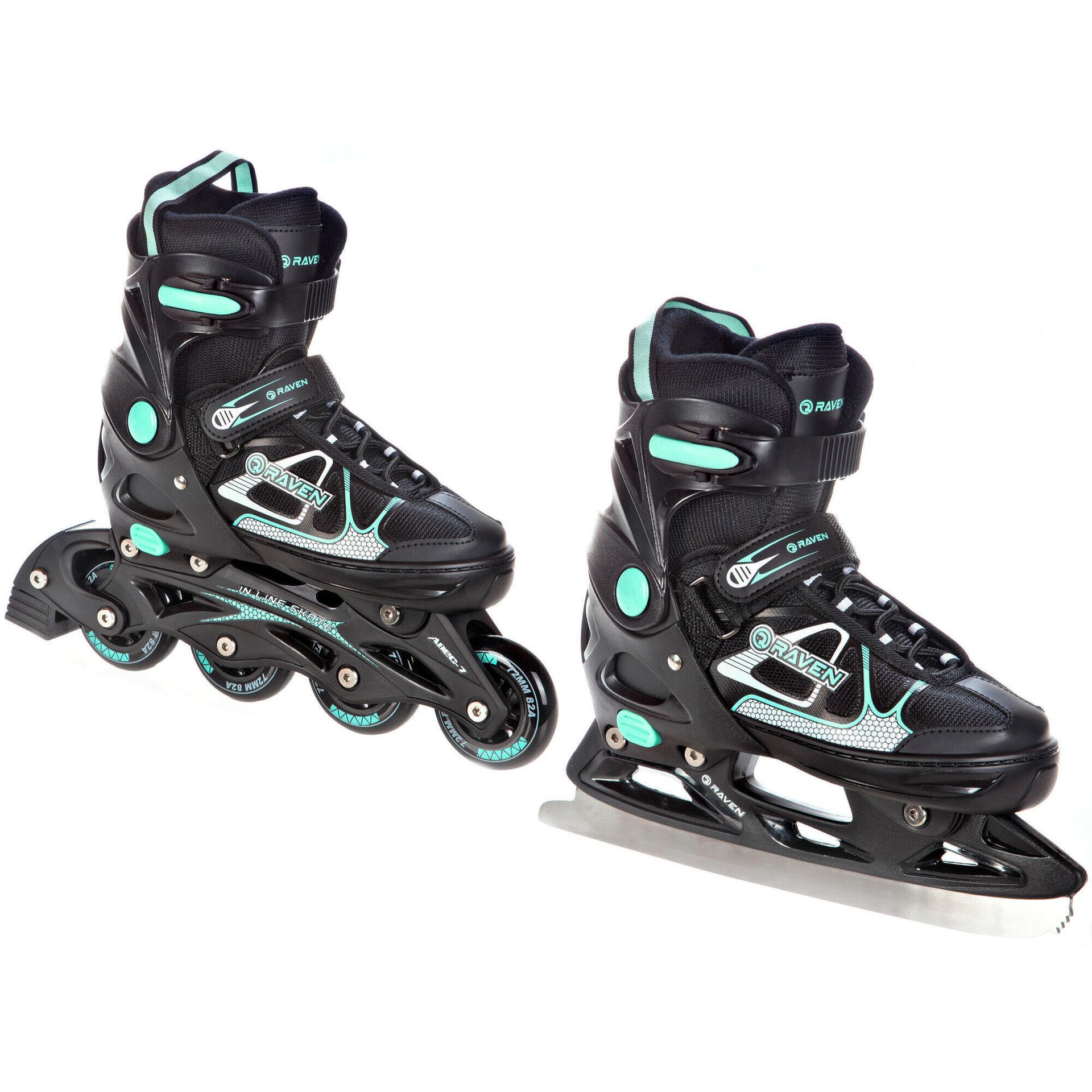 Rolki Łyżwy 2w1 Raven Spirit Black/Mint 40-43
