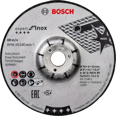 Bosch SKRUBSKIVE TIL METAL 76X4X10MM 2STK 2608601705
