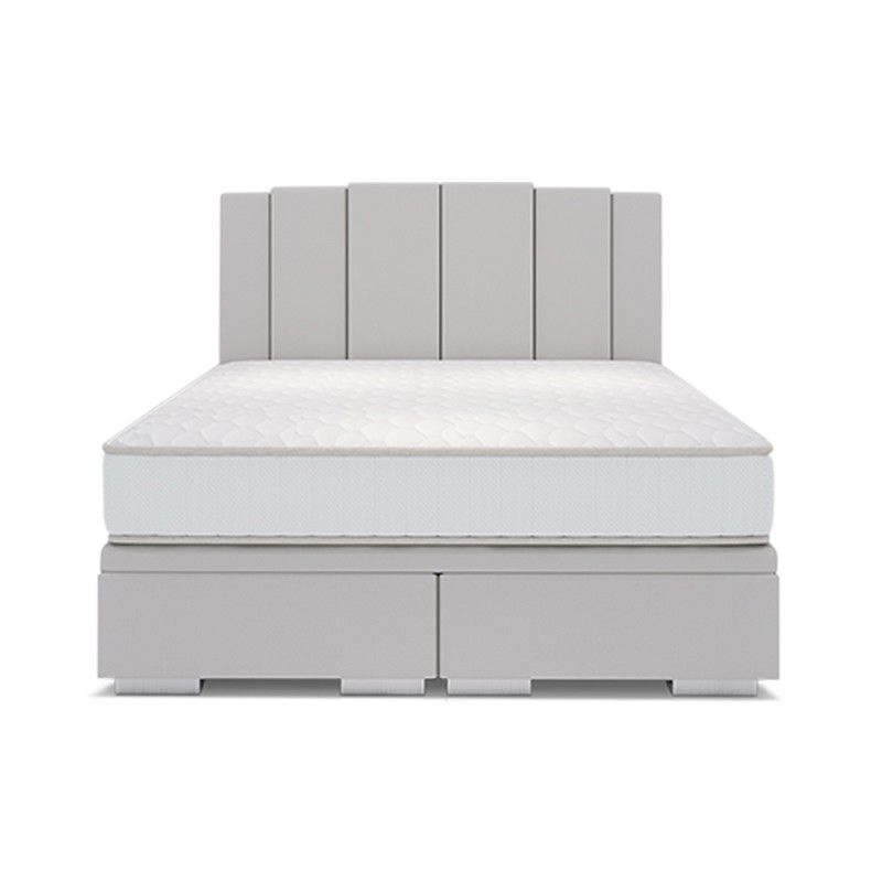 Łóżko ENZO BED DESIGN kontynentalne : Rozmiar - 200x200, Pojemnik  - Z pojemnikiem, Tkanina - Grupa III