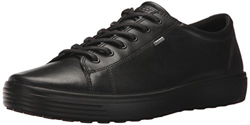 ECCO Soft 7 M męskie buty typu sneaker, skóra nubukowa w kolorze szarego kakaowego - czarny - 49 EU
