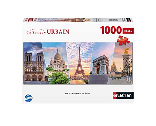 Nathan- Puzzle 1000 sztuk - Paryż Monuments dla dorosłych, 4005556872558