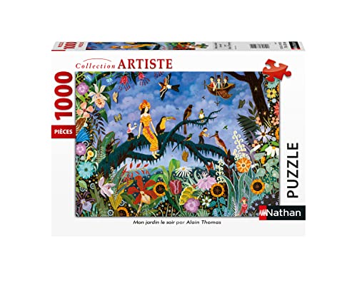 Nathan - Puzzle dla dorosłych - Puzzle N 1000 p - Mój ogród wieczorem - Alain Thomas - Dorośli i dzieci od 14 lat - Wysokiej jakości puzzle - Modny - 87633