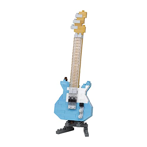 nanoblock - NBC-346 - Electric Gitara Pastelowa Niebieska Wielokolorowy