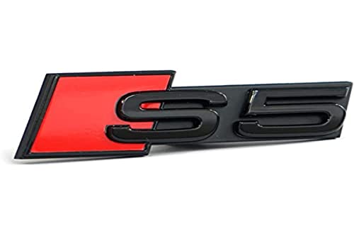 Audi 8W6071805 napis Clip S5 napis tuning grill chłodnicy Black Edition, czarny/czerwony