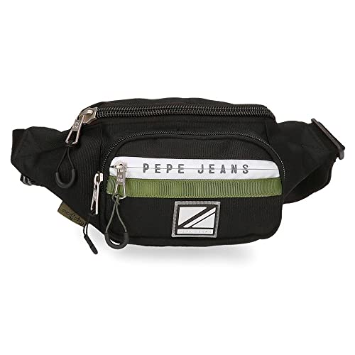 Pepe Jeans Luca torba na banan z kieszenią czarna 35 x 13 x 5 cm poliester, czarna, torba na banan z kieszenią, czarny, Plecak