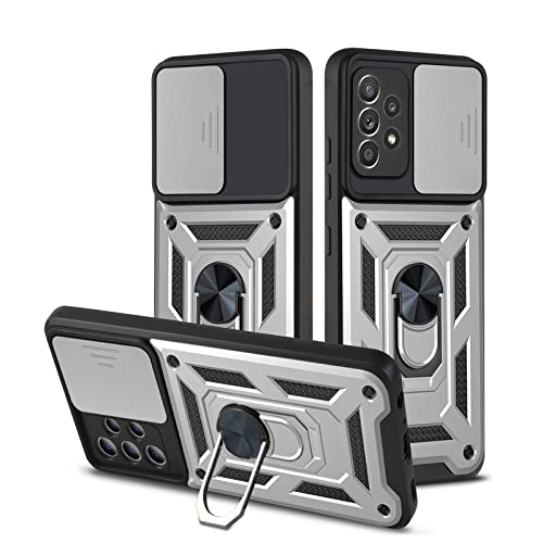 Ochrona obiektywu, odporne na wstrząsy, etui na telefon do Samsung Galaxy S21 PLUS 5G, szara kamera przesuwna, magnetyczny uchwyt na palec, etui do S22 Plus Note 20 Ultra S21 FE