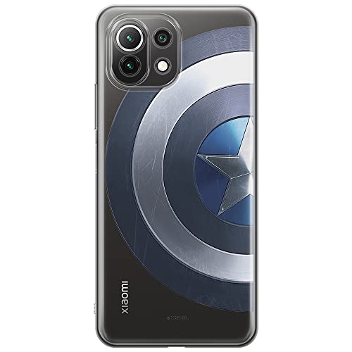 ERT GROUP etui na telefon Xiaomi 11 LITE 4G/5G, case oryginalny i oficjalnie licencjonowany przez Marvel, wzór Kapitan Ameryka 006, plecki z TPU częściowo przeźroczyste