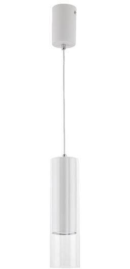 Lampa wisząca Manacor 1, biały/transparentny, 1x50W GU10