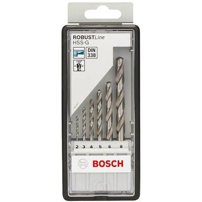 Bosch (O) 6-częściowy zestaw wierteł do metalu HSS-G Robust Line, 135° 10