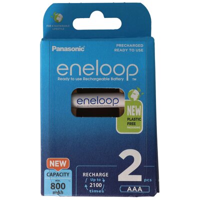 2 x akumulatorki Panasonic Eneloop R03 AAA 800mAh BK-4MCDE/2BE (blister)