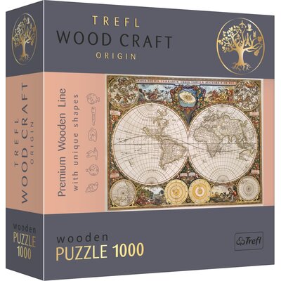 Trefl Puzzle drewniane 1000 Antyczna mapa świata
