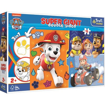 Puzzle dla dzieci Super Giant Double Sided - Poznaj Psi Patrol wiek 2+