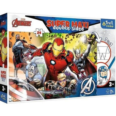 Puzzle dla dzieci Super Maxi Double Sided - Avengers wiek 3+