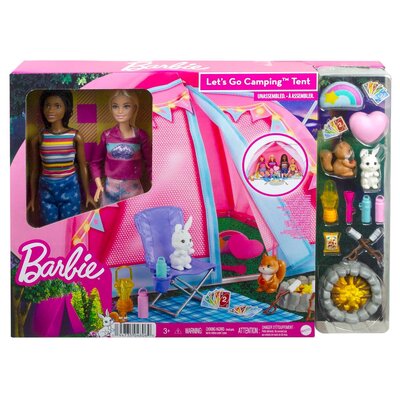 Barbie Kempingowy namiot + 2 lalki Zestaw HGC18 HGC18