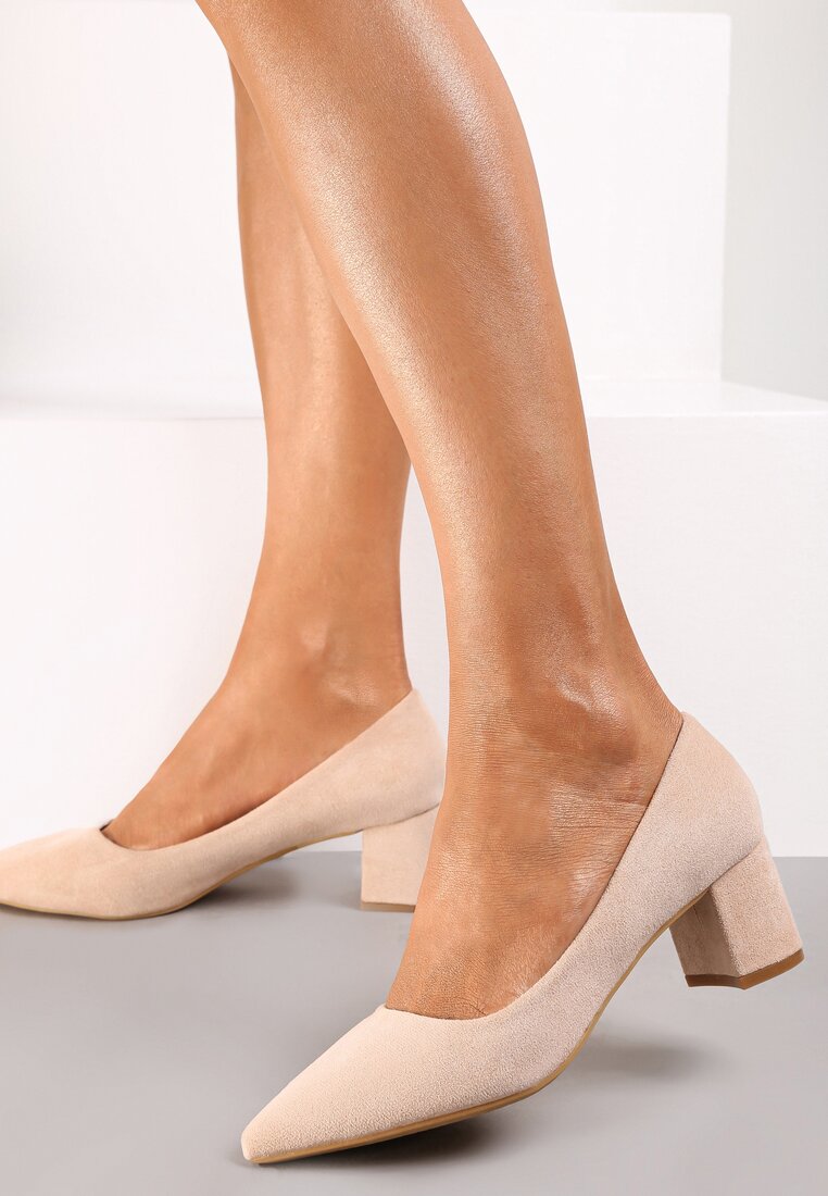 Beżowe Czółenka Bastien