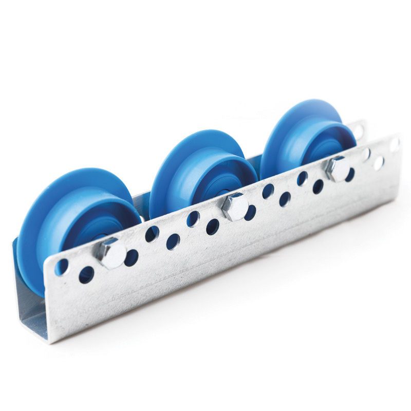 Rolka uniwersalna z kołnierzem, nośność 10 kg, rozstaw75 mm