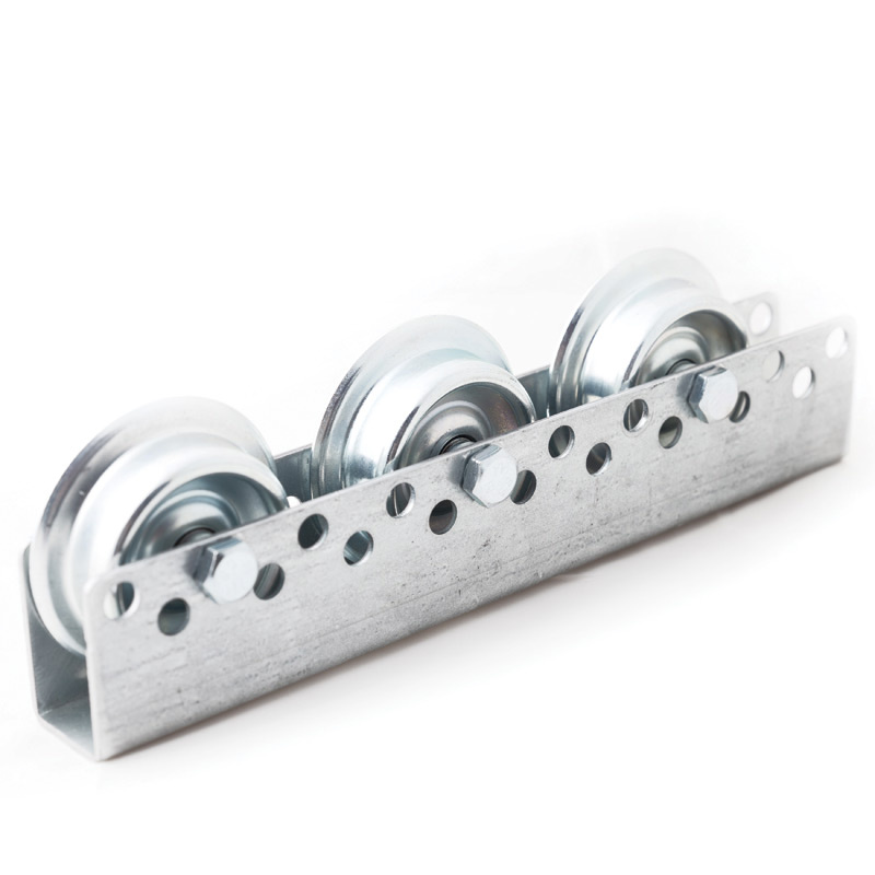 Rolka uniwersalna z kołnierzem, nośność 15 kg, rozstaw 100 mm