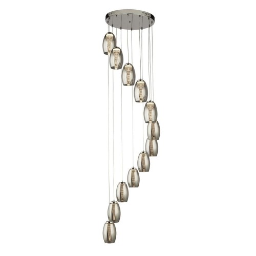 Cyclone LED lampa wisząca 12-punktowa chrom/przydymione 97291-12SM