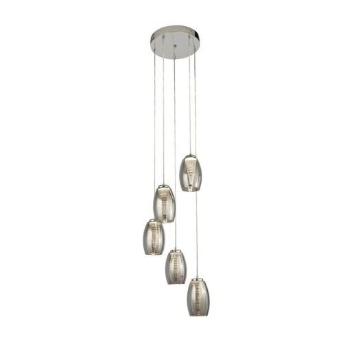 Cyclone LED lampa wisząca 5-punktowa chrom/przydymiona 97291-5SM