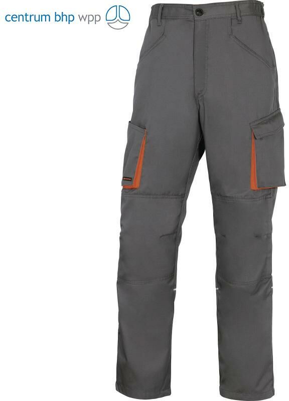 DELTAPLUS M2PW2 SPODNIE OCIEPLANE MACH2 Z POLIESTRU (65%) I BAWEŁNY (35%), 245 g/m  (SZAROPOMARAŃCZOWY)