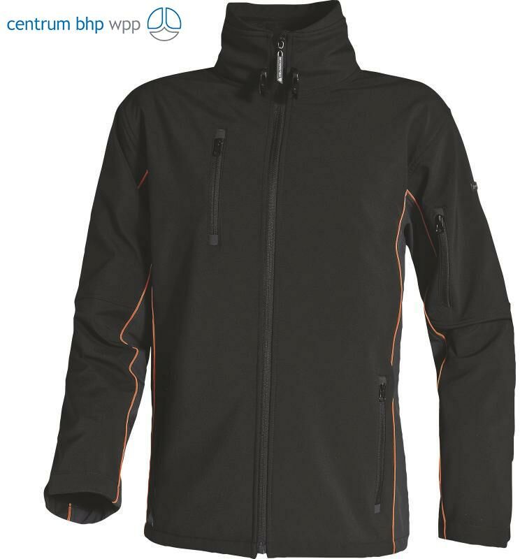 Delta Plus Bluza z tkaniny Softshell z poliestru(96%) elastanu(4%) 3 warstwy laminowane kolor czaro-pomarańczowy rozmiar 3XL CORP HORTENO3X HORTENO3X