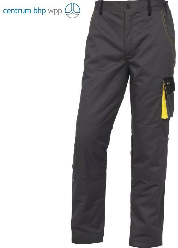 DELTAPLUS DMPAW SPODNIE Z SERII D-MACH - PIKOWANE Z POLIESTRU (65%) I BAWEŁNY (35%) (SZAROŻÓŁTY)