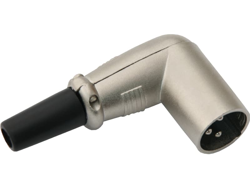 Wt.mikrofonowy XLR 3P na kabel kątowy