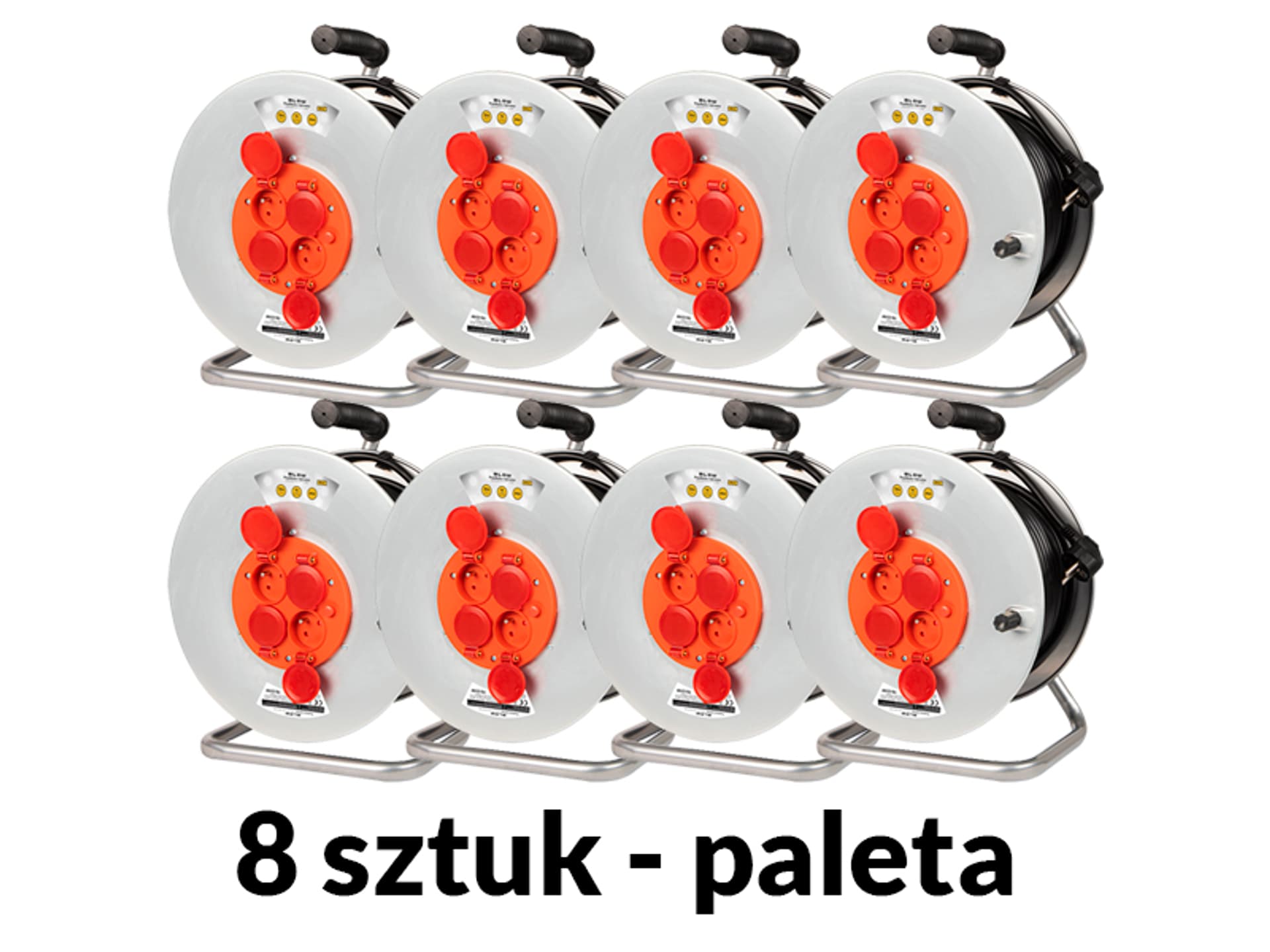 98-097# Przedłużacz pr-61 50m 3x2,5bęb.met.8-pak