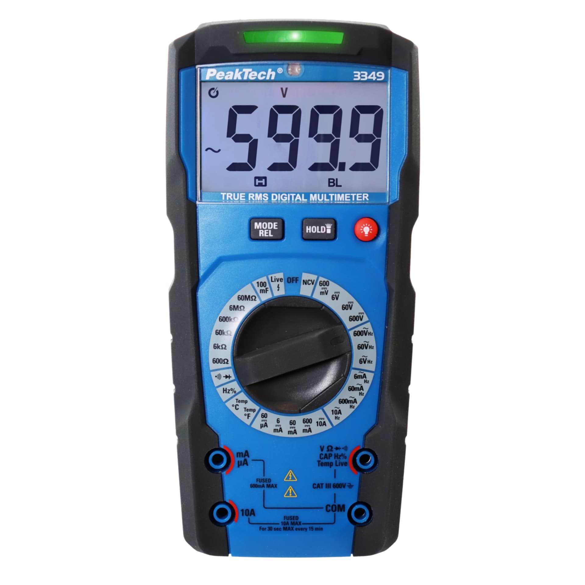 Multimetr cyfrowy 10A 600V dioda PeakTech 3349