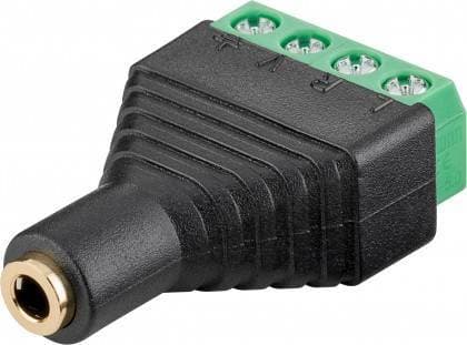 Spacetronik Złącze zaciskowe 4-pinowe > Gniazdo jack 3,5mm ZŁZAC4PINJACKGN