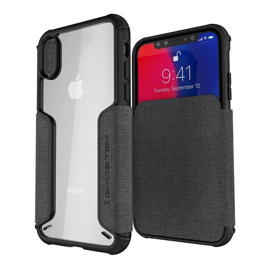 GHOSTEK Etui Exec 3 do Apple iPhone Xs (kolor szary) (GH_GHOCAS1065)