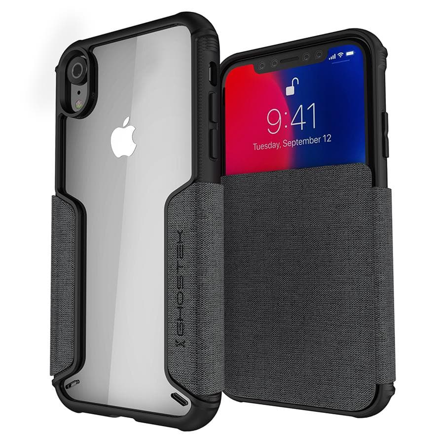 GHOSTEK Etui Exec 3 do Apple iPhone Xr (kolor szary) (GH_GHOCAS1068)