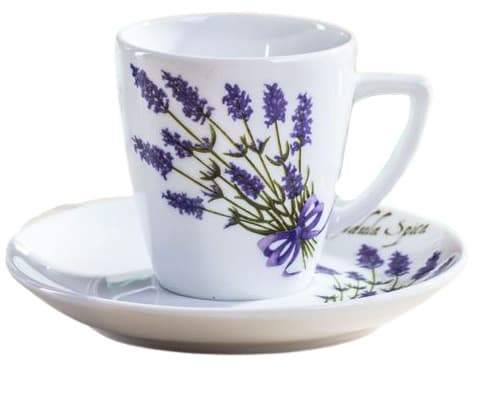 LUBIANA LAWENDA FILIŻANKA PORCELANOWA 100ML SPODEK