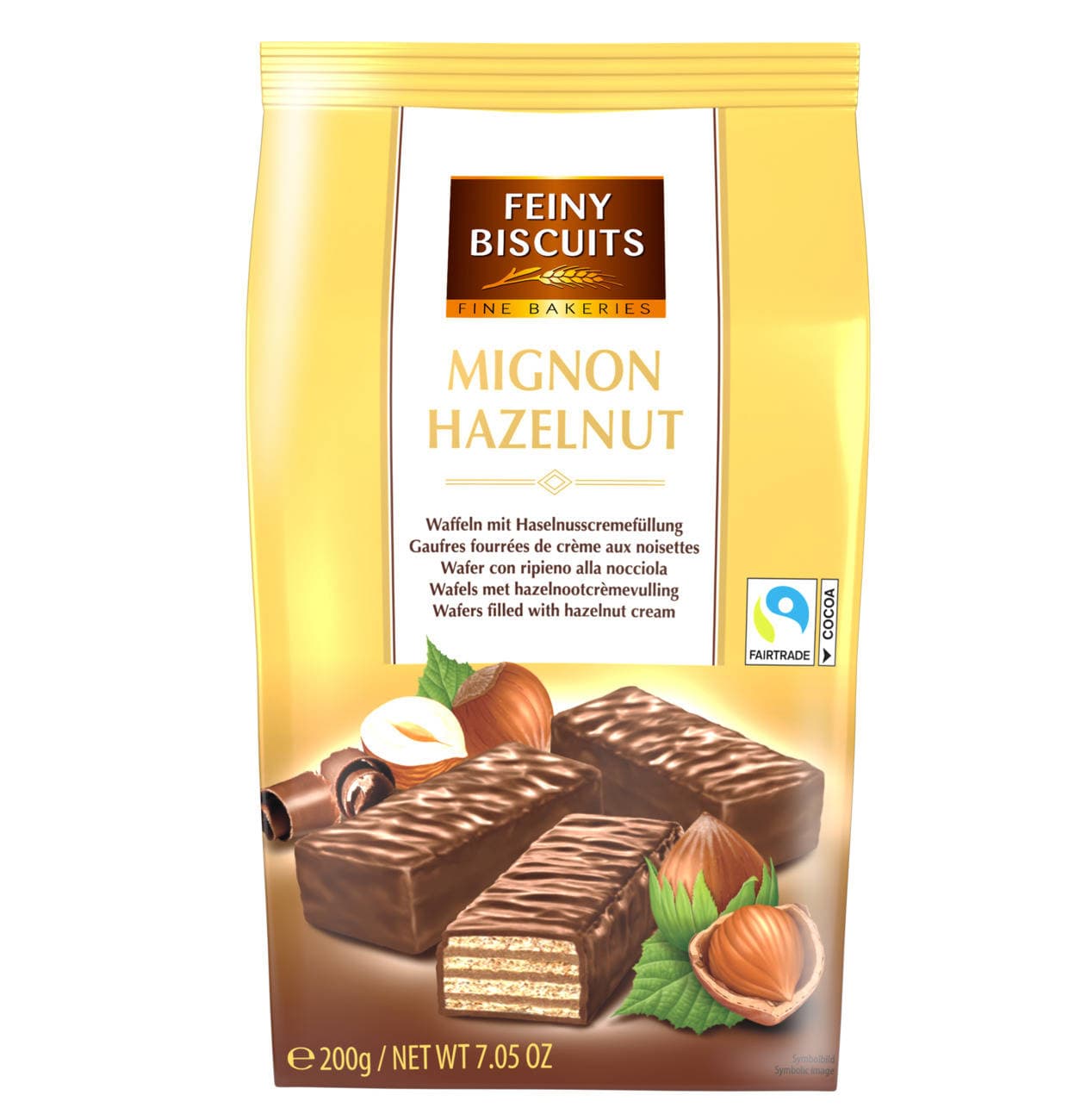 Feiny Biscuits  Wafelki Orzechowe w Czekoladzie 200 g