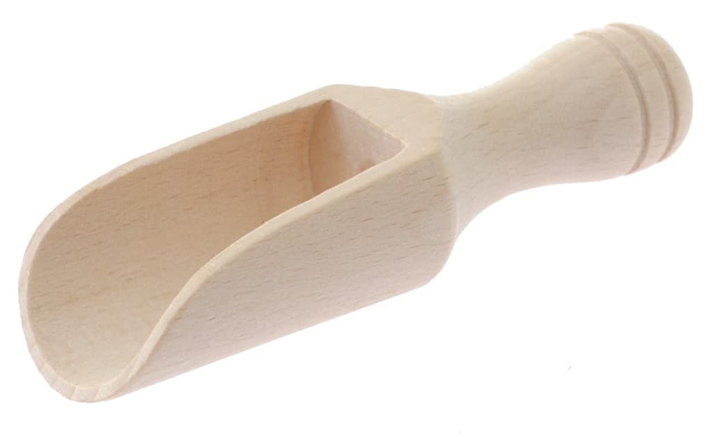 Roan czerpak średni drewniany do soli przypraw 8cm