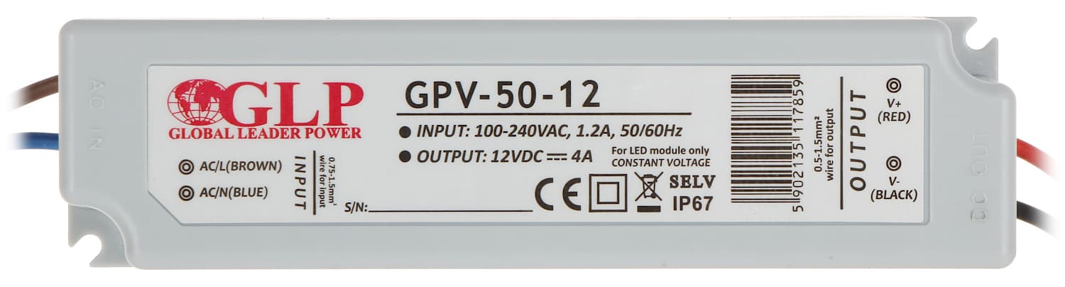 Akcesoria do oświetlenia - ZASILACZ IMPULSOWY 12V/4A/GPV - grafika 1